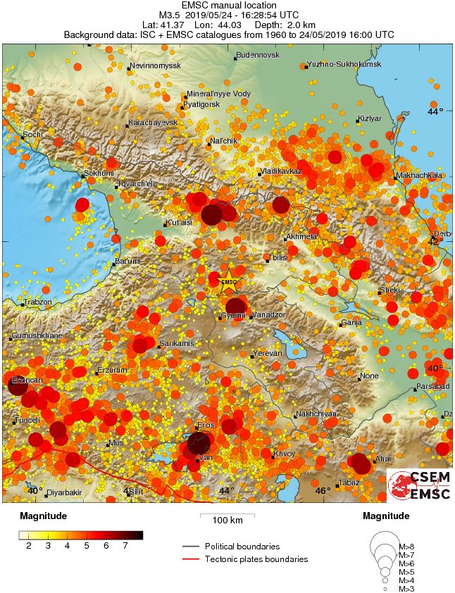 regional magnitude historical seismicity