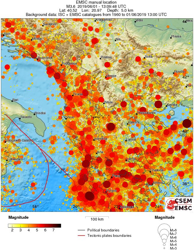 regional magnitude historical seismicity