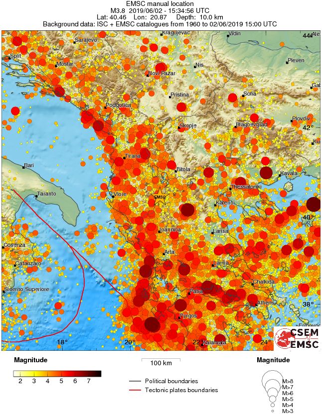 regional magnitude historical seismicity