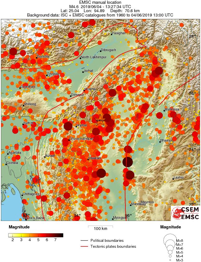 regional magnitude historical seismicity