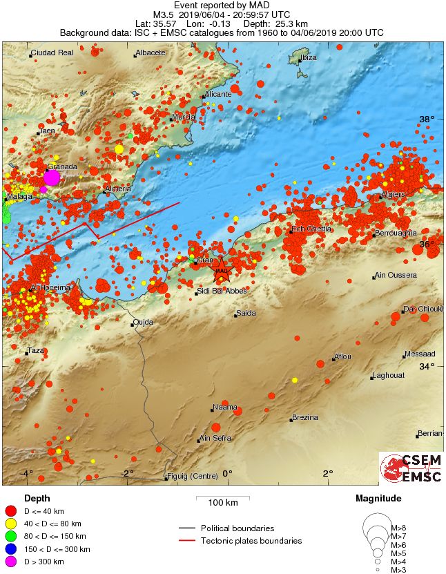regional historical seismicity