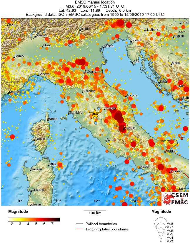 regional magnitude historical seismicity