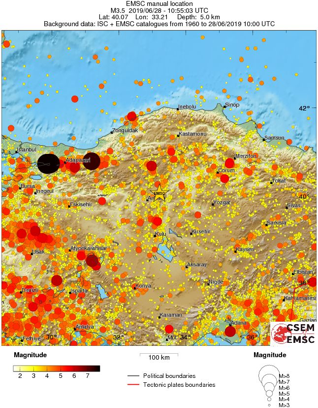 regional magnitude historical seismicity