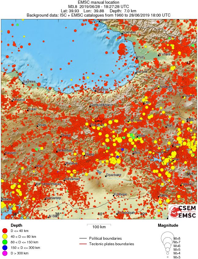 regional historical seismicity
