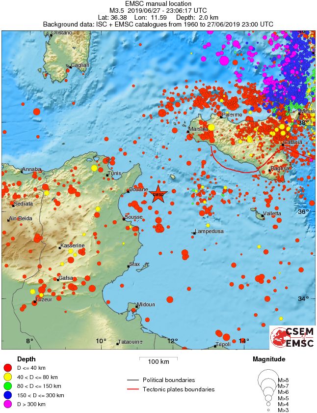 regional historical seismicity