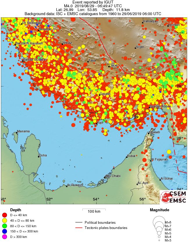 regional historical seismicity