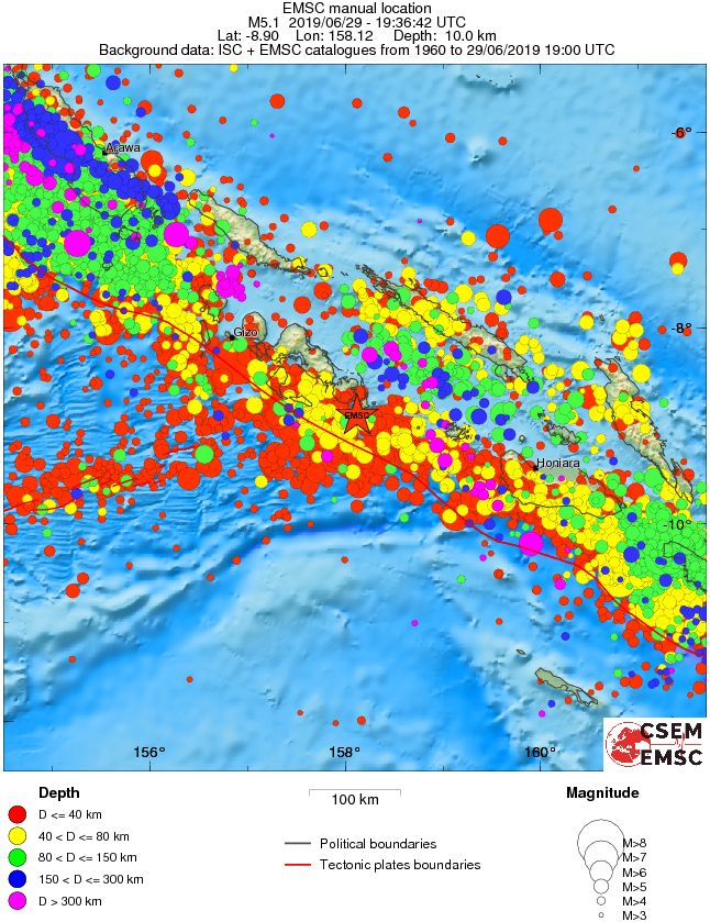 regional historical seismicity