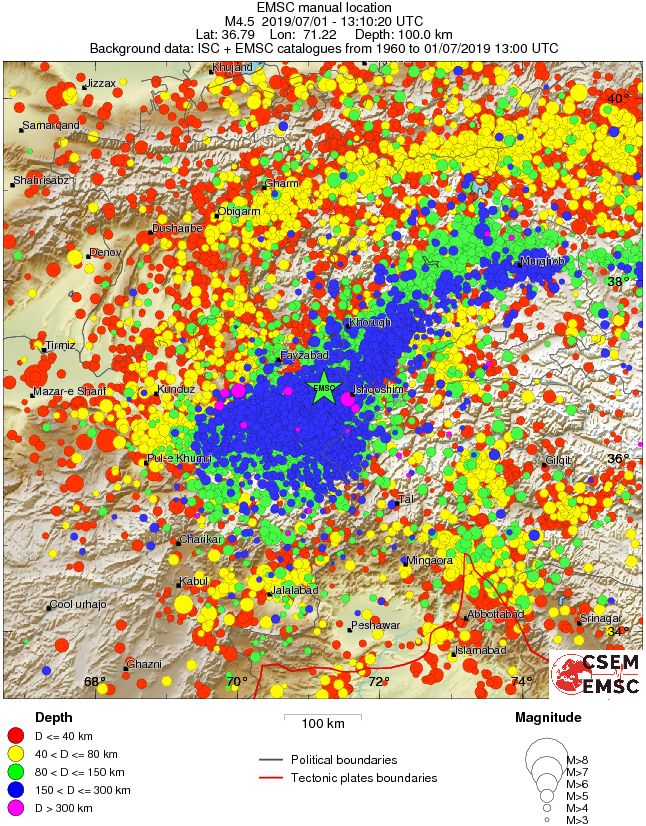 regional historical seismicity