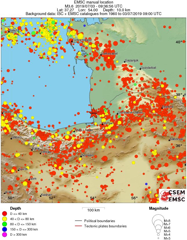 regional historical seismicity