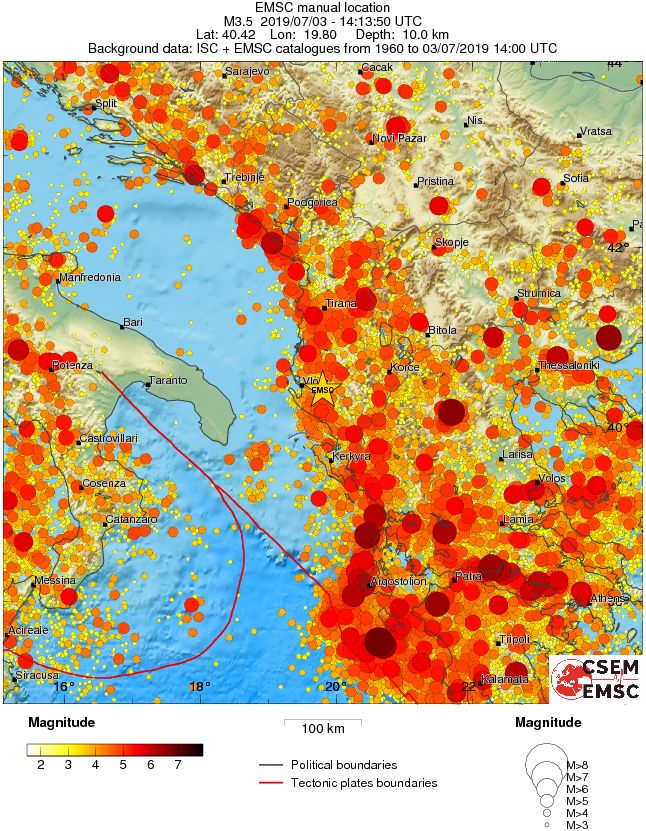 regional magnitude historical seismicity