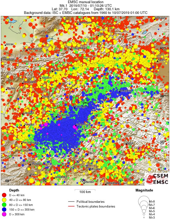 regional historical seismicity