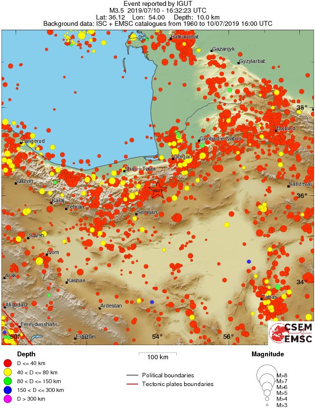 regional historical seismicity