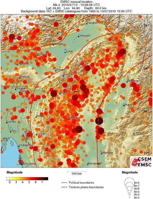 regional magnitude historical seismicity