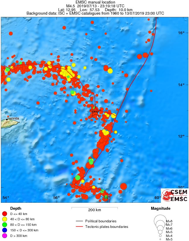 regional historical seismicity