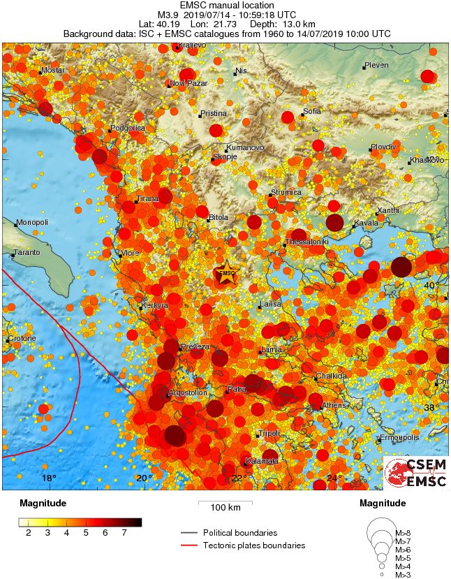 regional magnitude historical seismicity