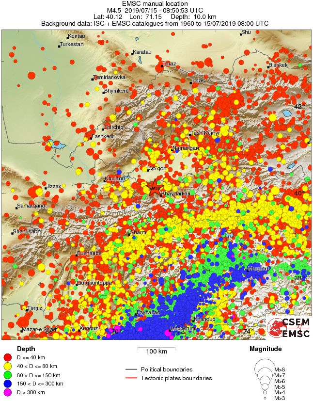 regional historical seismicity