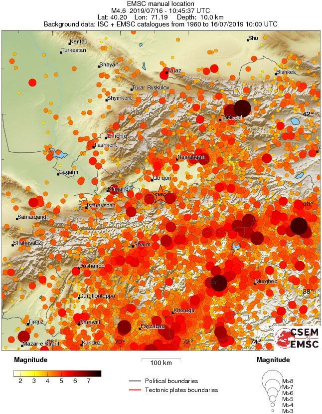 regional magnitude historical seismicity