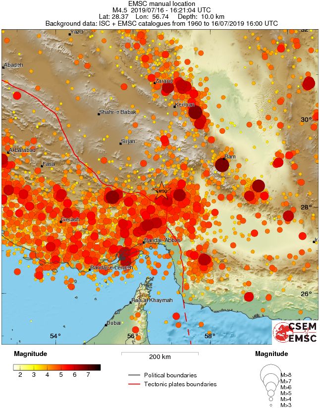 regional magnitude historical seismicity