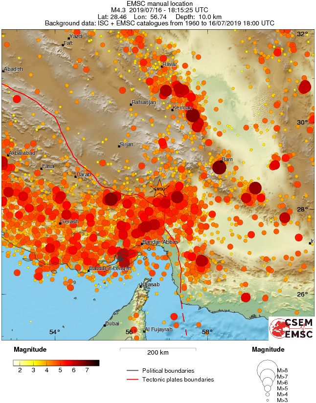 regional magnitude historical seismicity