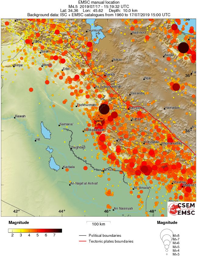 regional magnitude historical seismicity