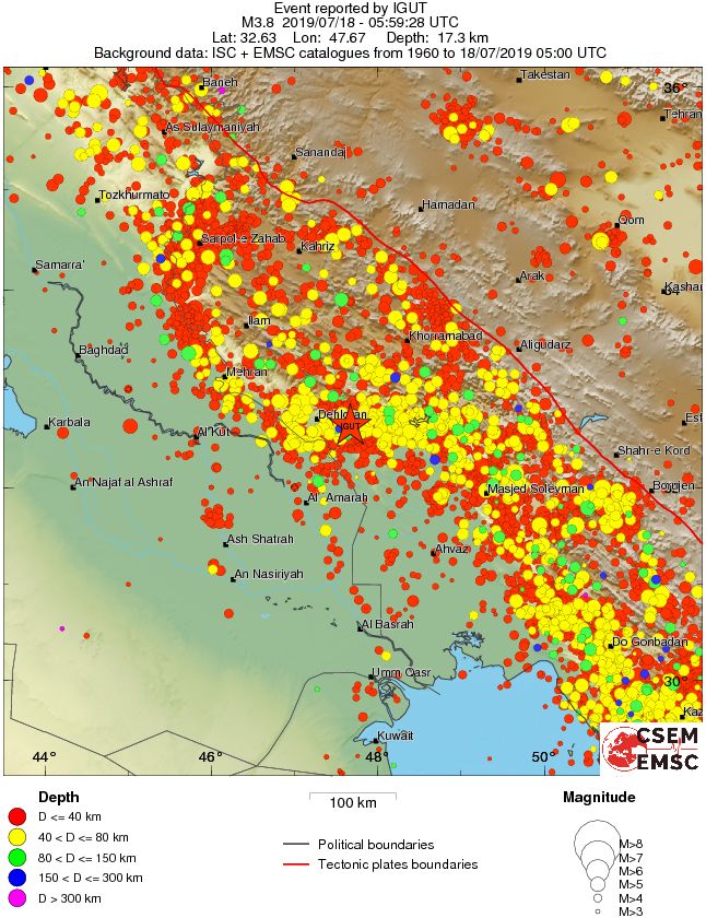 regional historical seismicity