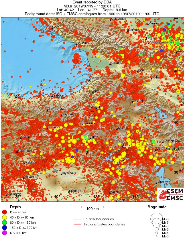 regional historical seismicity