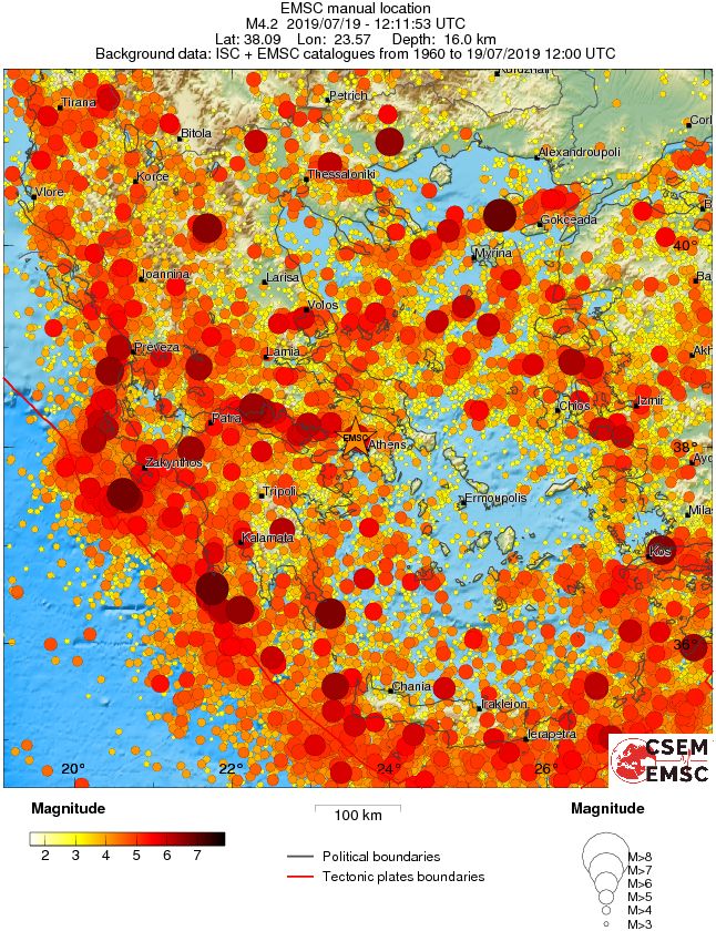 regional magnitude historical seismicity