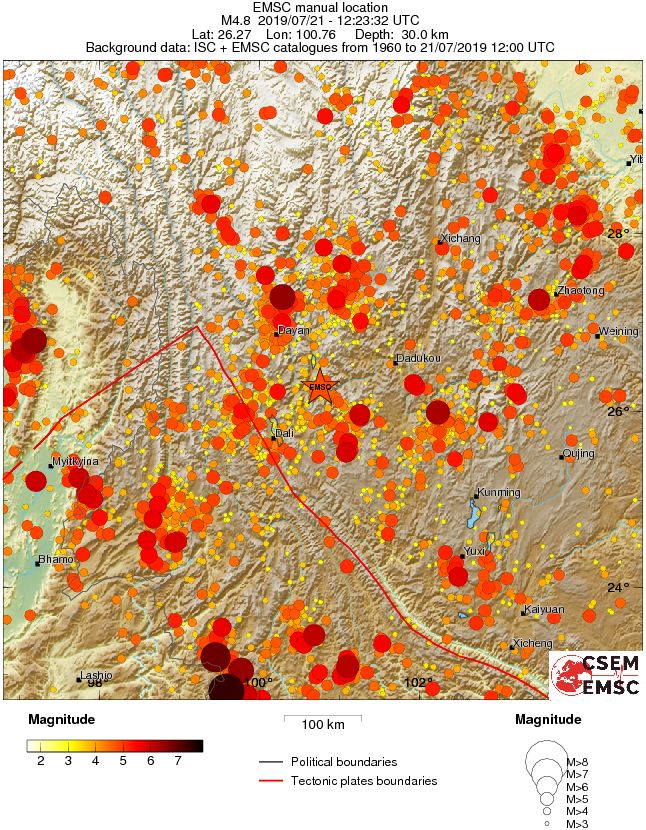 regional magnitude historical seismicity