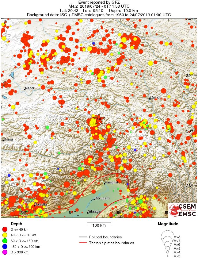 regional historical seismicity