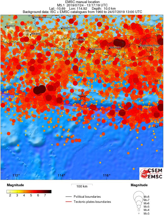 regional magnitude historical seismicity