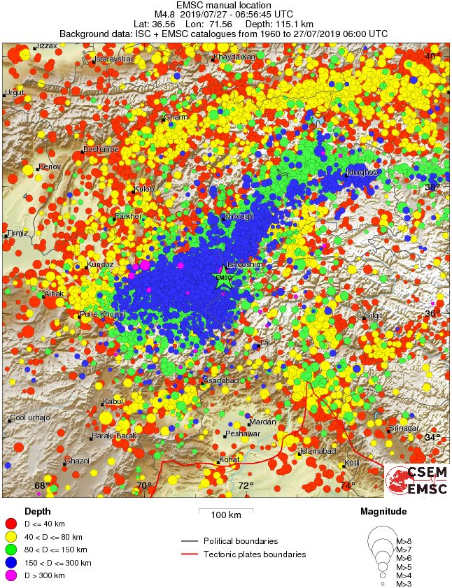 regional historical seismicity