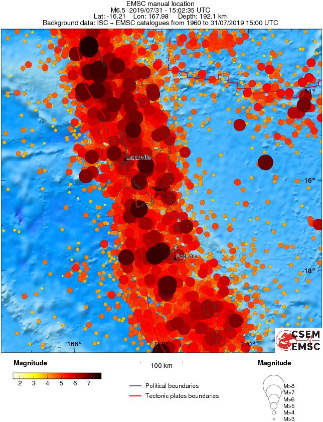 regional magnitude historical seismicity