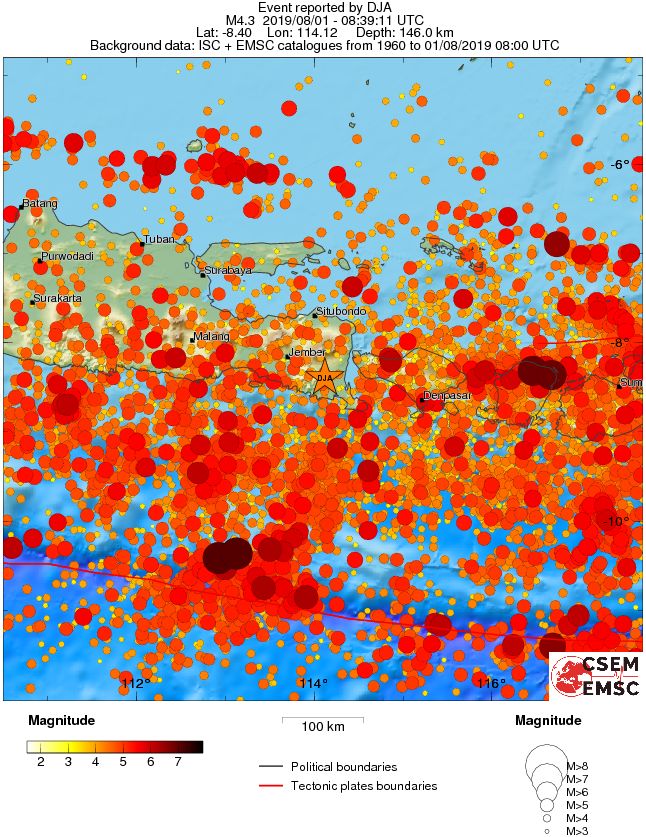 regional magnitude historical seismicity