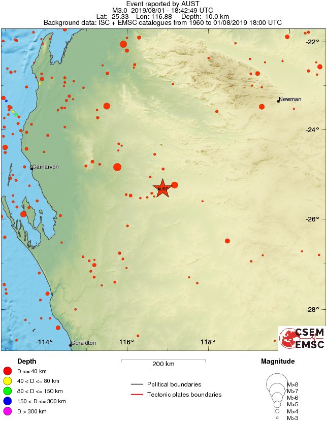 regional historical seismicity