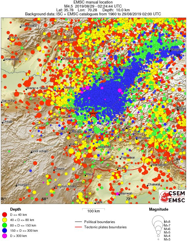 regional historical seismicity