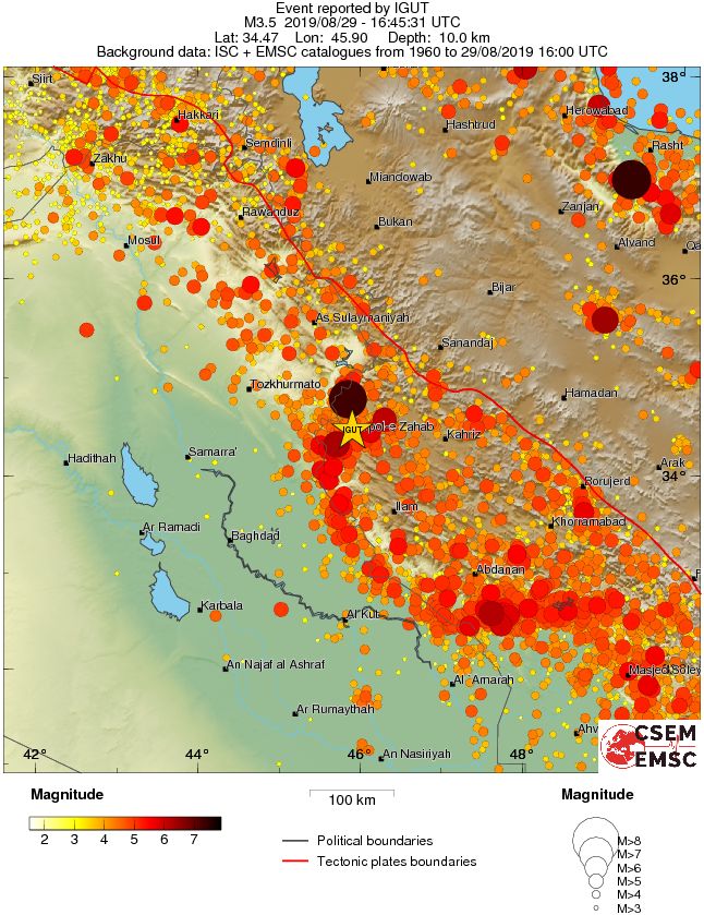 regional magnitude historical seismicity