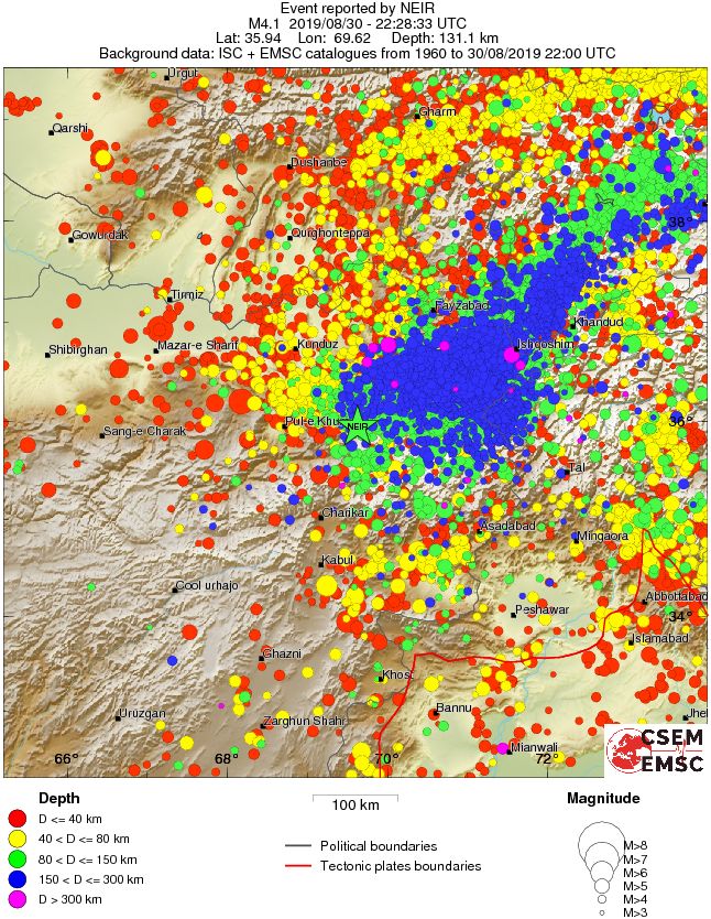 regional historical seismicity