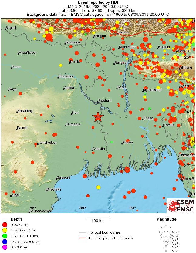 regional historical seismicity