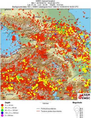 regional historical seismicity