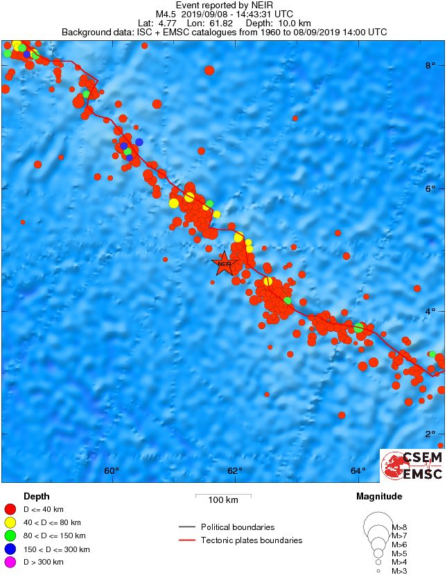 regional historical seismicity