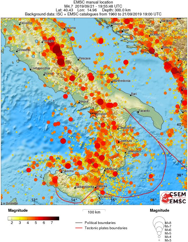 regional magnitude historical seismicity