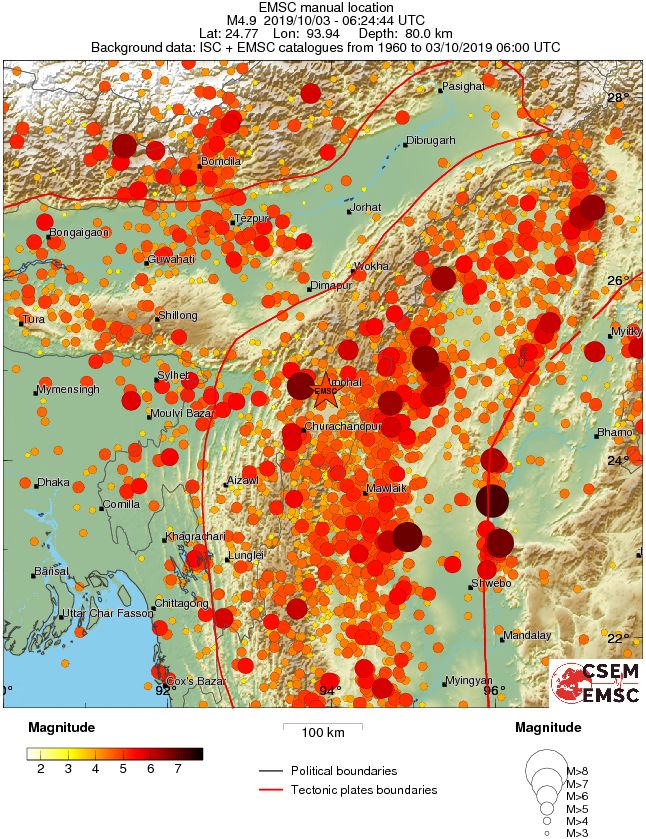 regional magnitude historical seismicity
