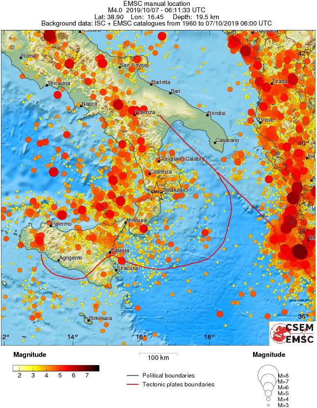 regional magnitude historical seismicity