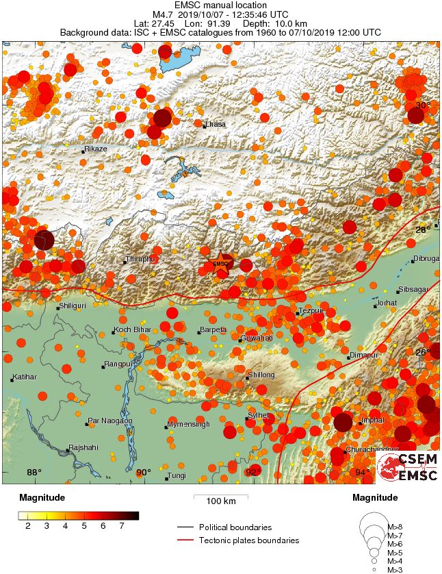 regional magnitude historical seismicity