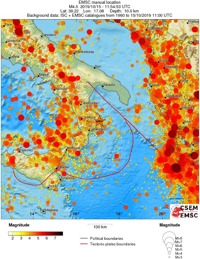 regional magnitude historical seismicity
