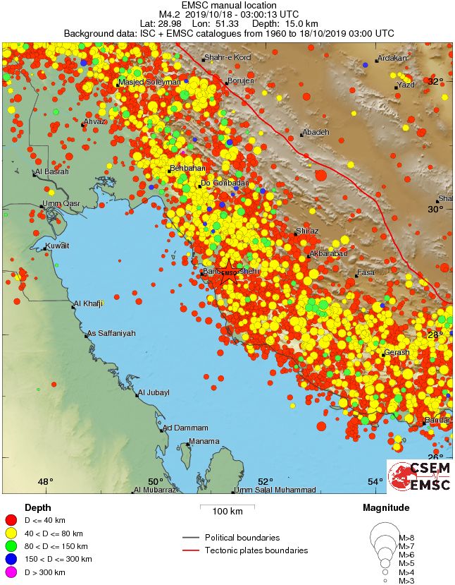 regional historical seismicity