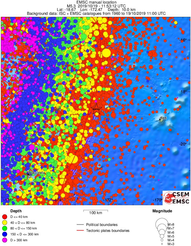 regional historical seismicity