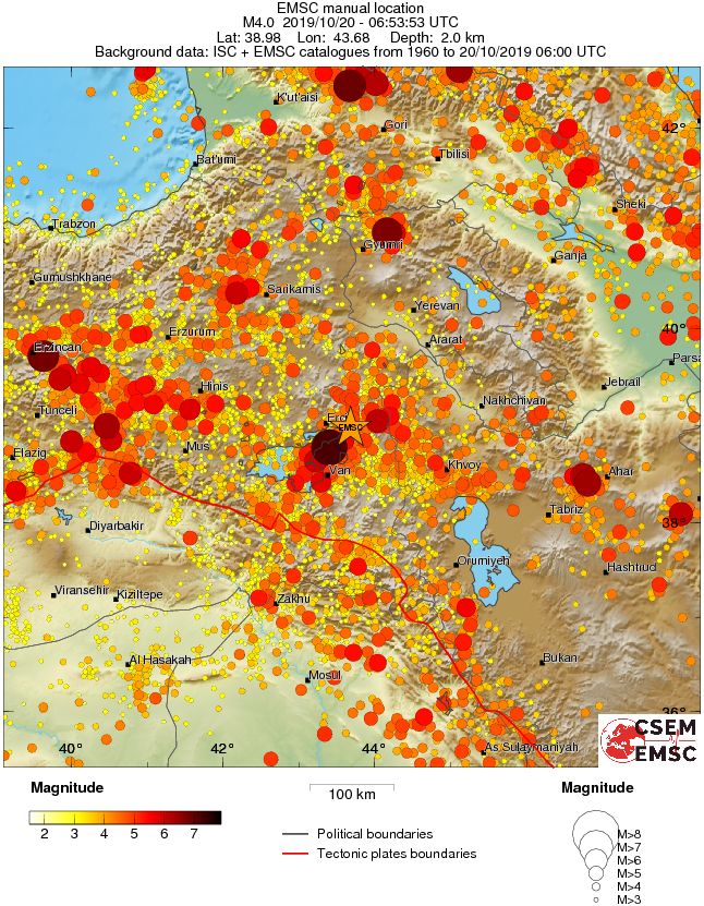 regional magnitude historical seismicity