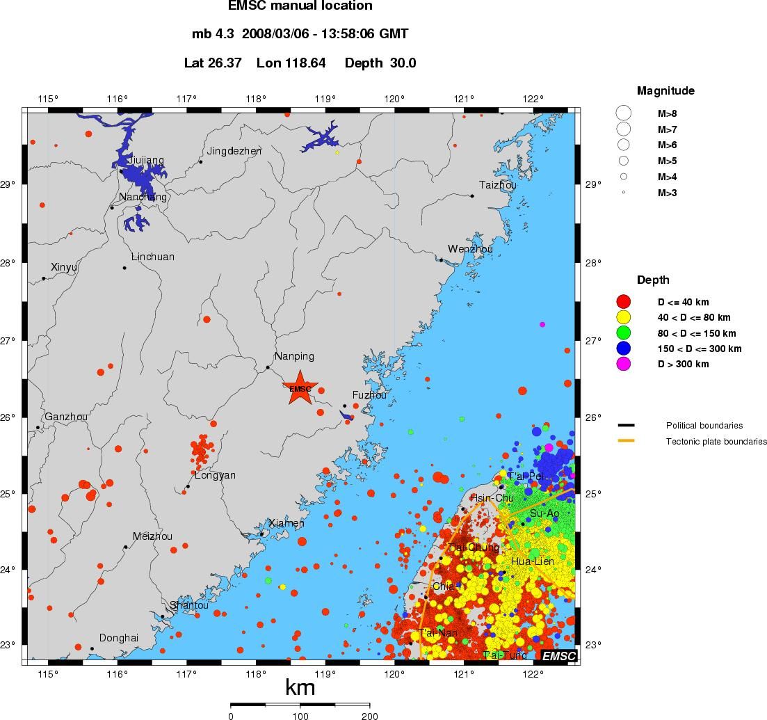regional historical seismicity