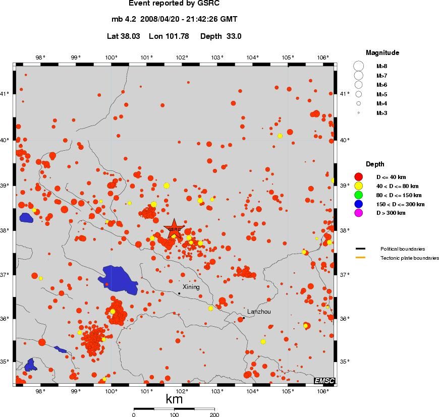 regional historical seismicity
